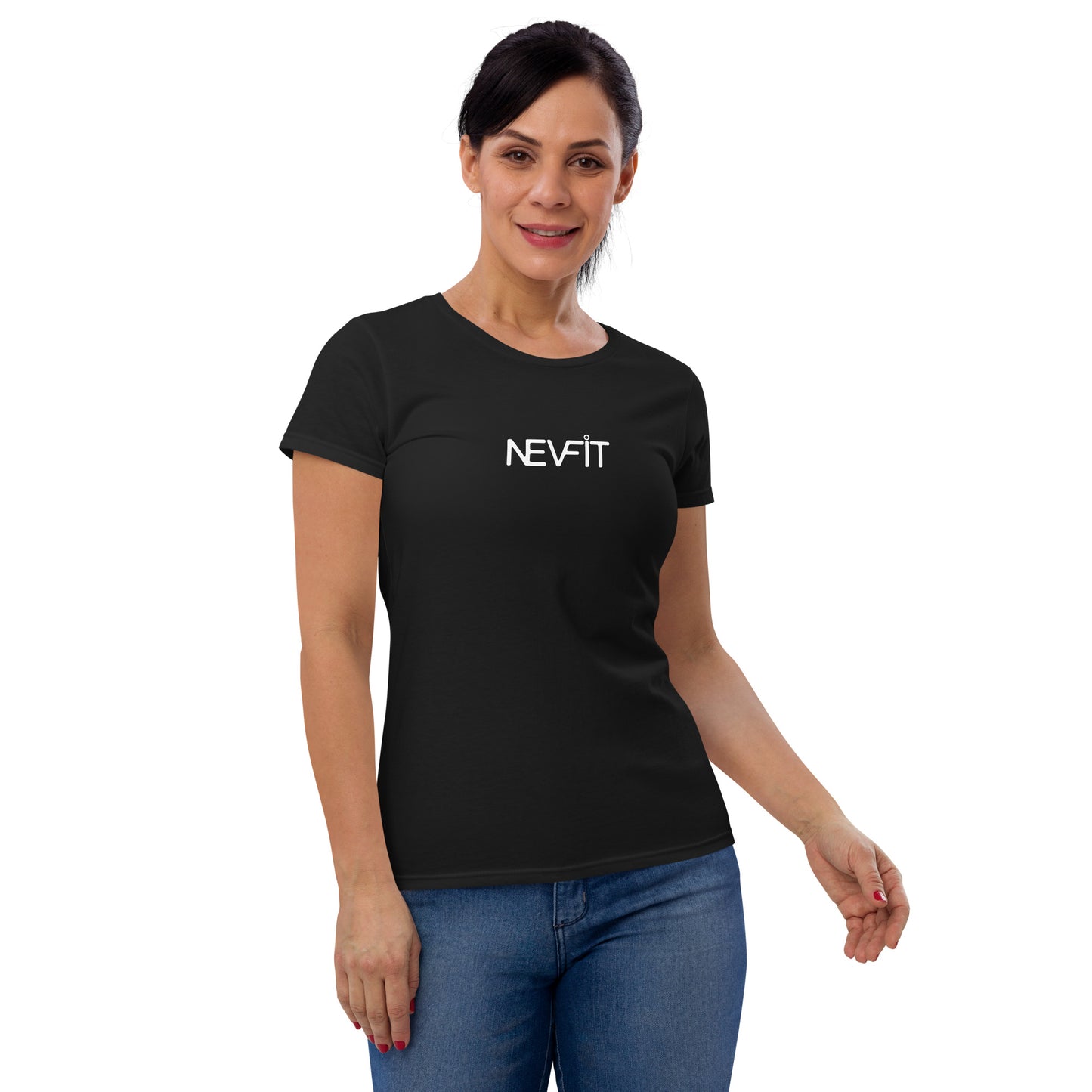 NEVFIT Women's Fitted Tee (White Letter Edition)