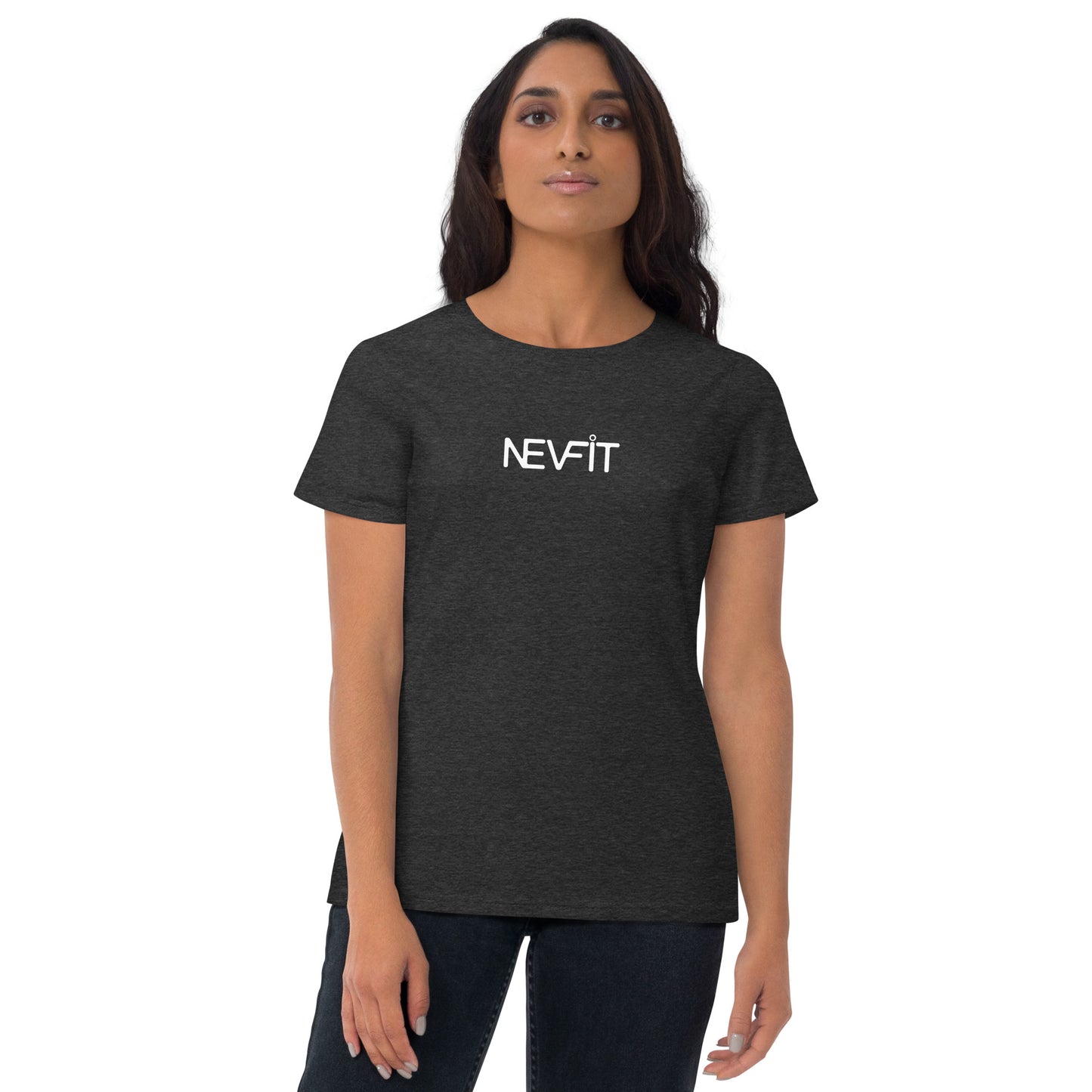 NEVFIT Women's Fitted Tee (White Letter Edition)