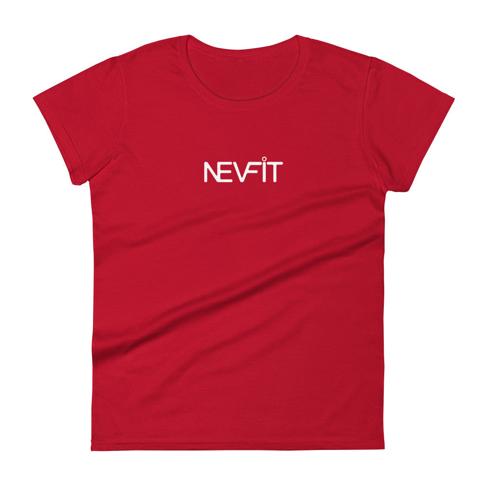 NEVFIT Women's Fitted Tee (White Letter Edition)