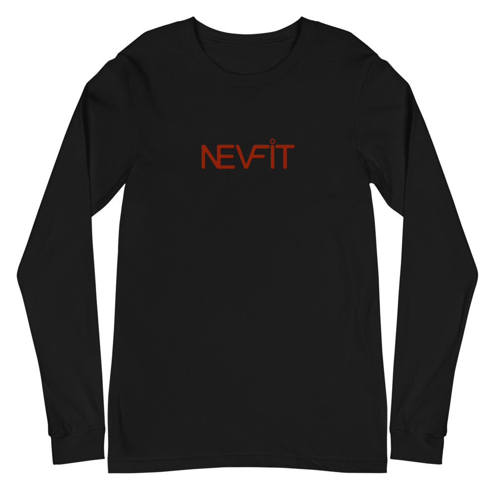 NEVFIT Men's Fitted Long Sleeve Tee (Red Letter Edition)