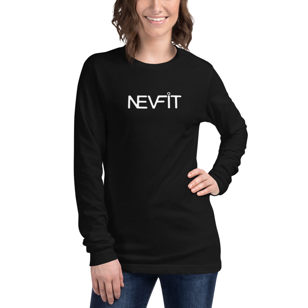 NEVFIT Women's Long Sleeve Tee (White Letter Edition)