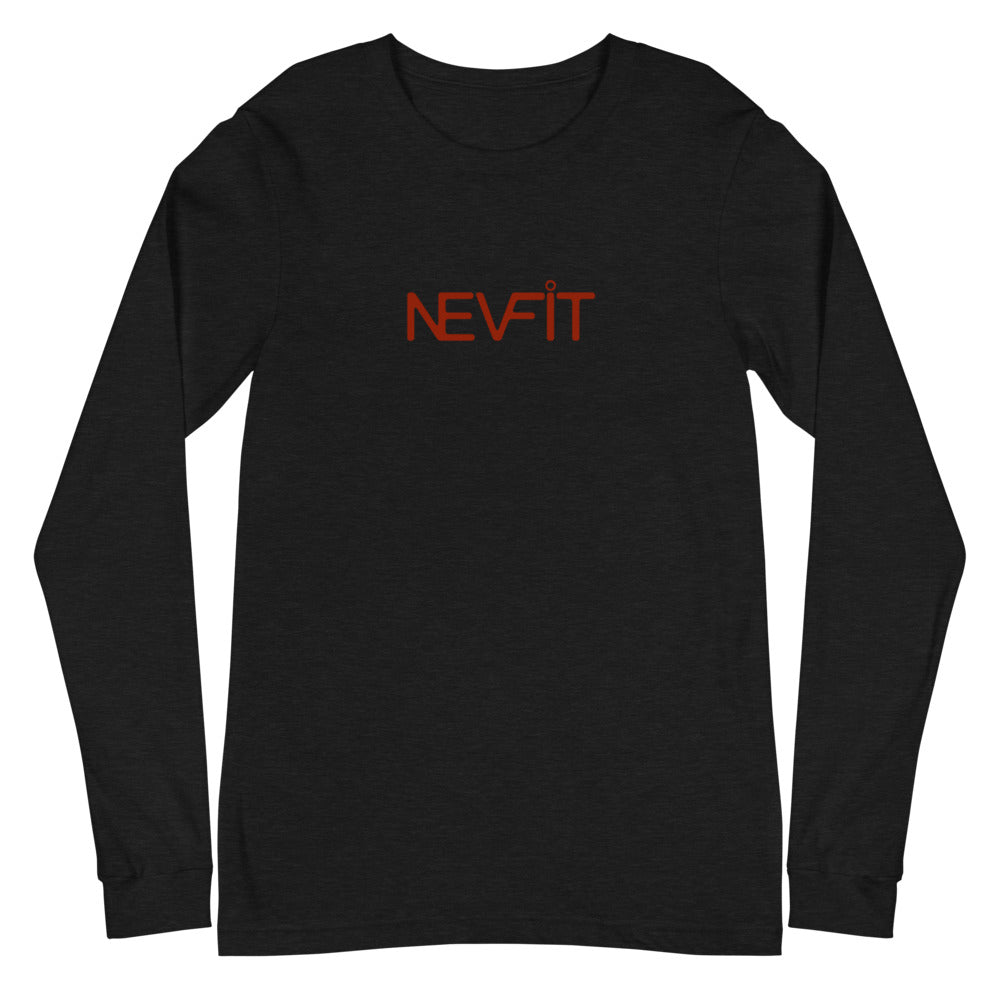 NEVFIT Men's Fitted Long Sleeve Tee (Red Letter Edition)