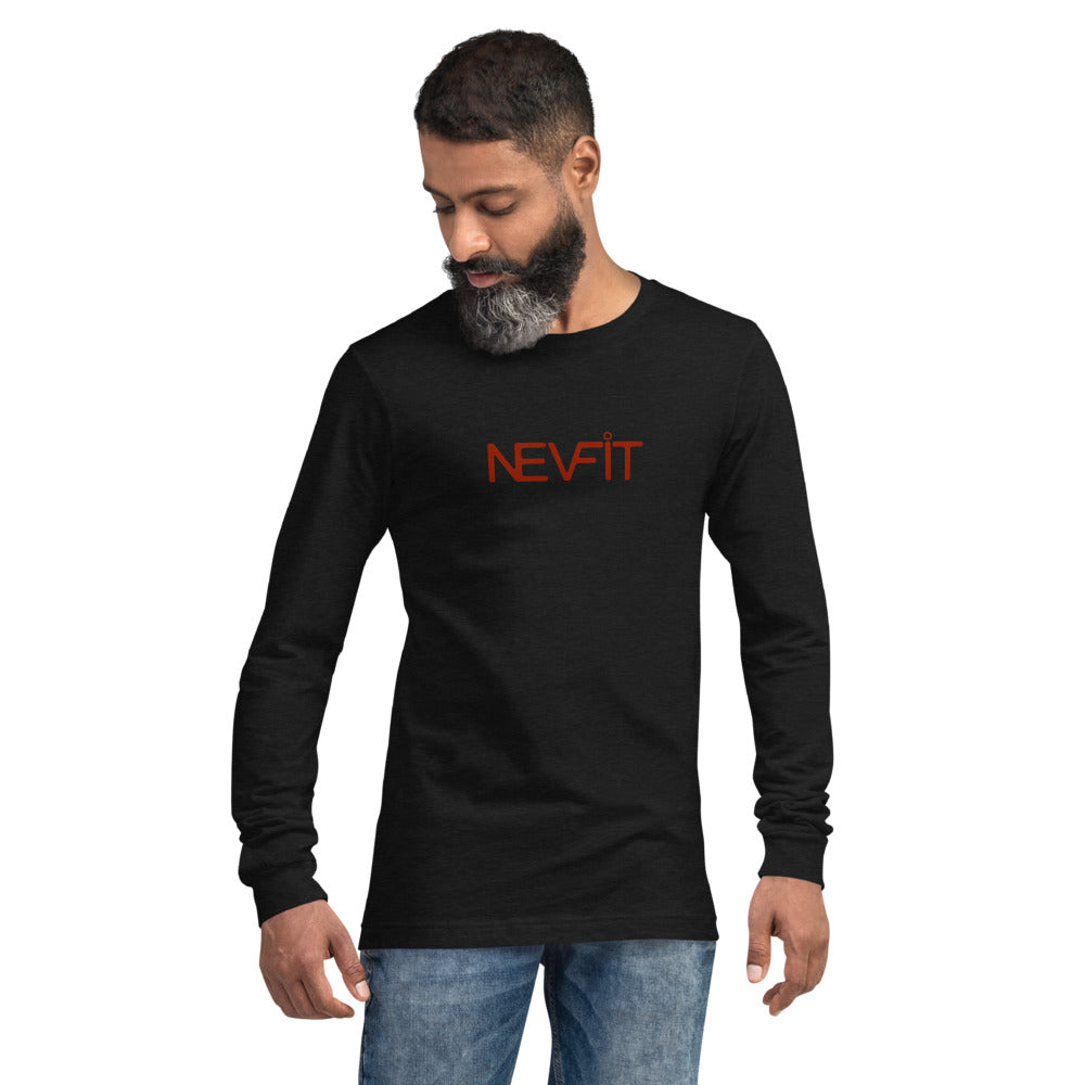 NEVFIT Men's Fitted Long Sleeve Tee (Red Letter Edition)