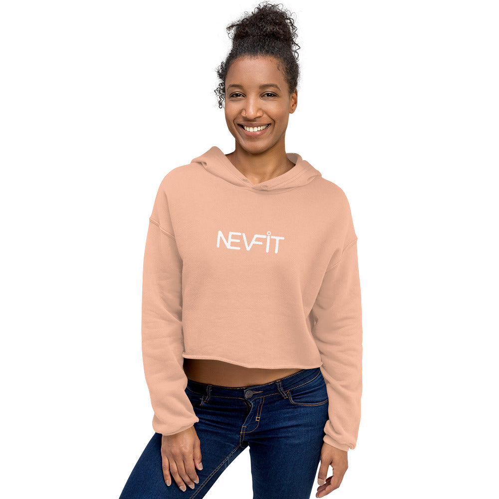 NEVFIT Women's Cropped Hoodie (White Letter Edition)