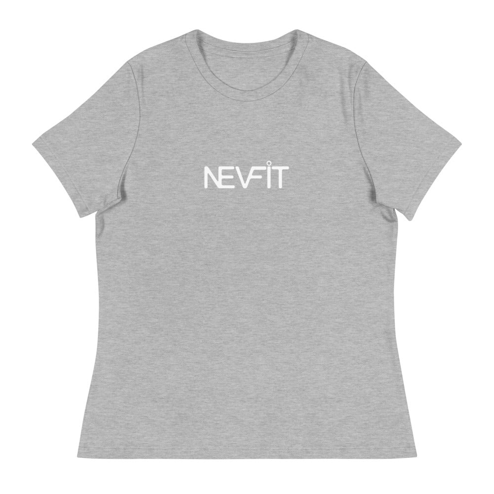 NEVFIT Women's Relaxed Tee (White Letter Edition)