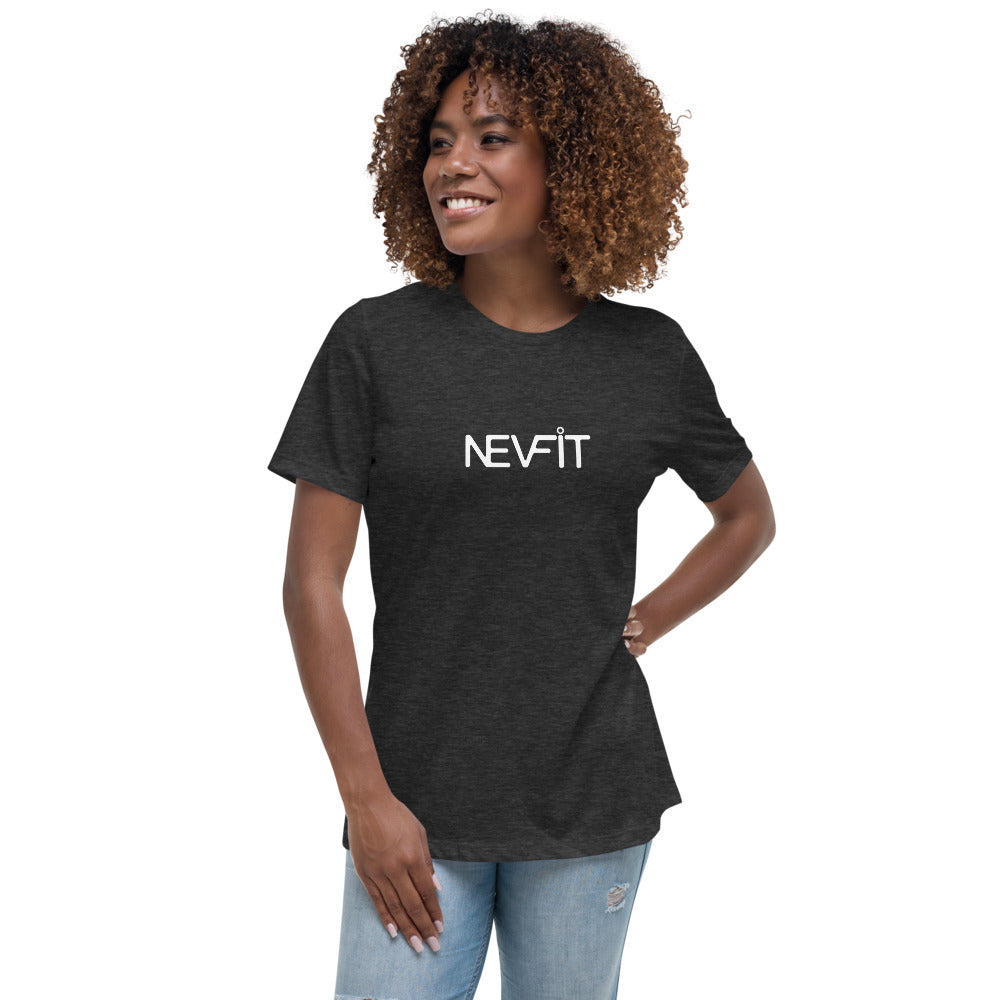 NEVFIT Women's Relaxed Tee (White Letter Edition)