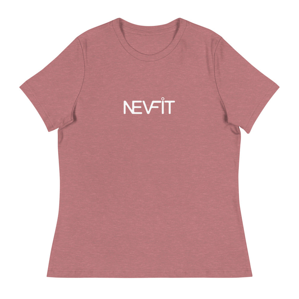 NEVFIT Women's Relaxed Tee (White Letter Edition)