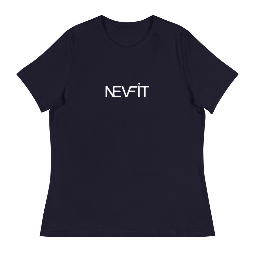 NEVFIT Women's Relaxed Tee (White Letter Edition)