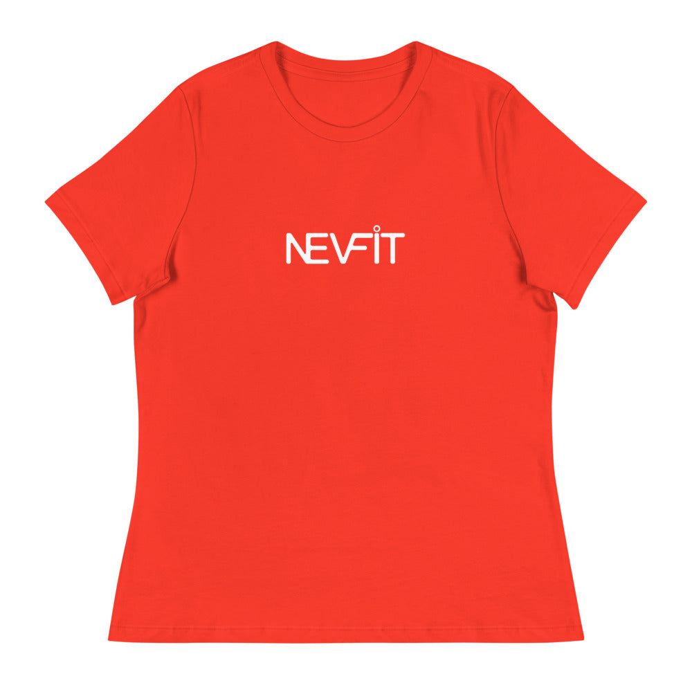 NEVFIT Women's Relaxed Tee (White Letter Edition)